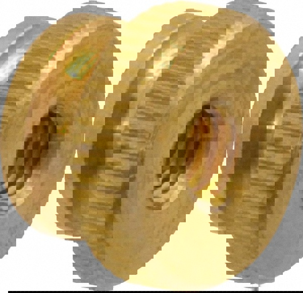 #10-24 UNC Thread, Uncoated, Grade B-633 Brass Round Knurled Thumb Nut